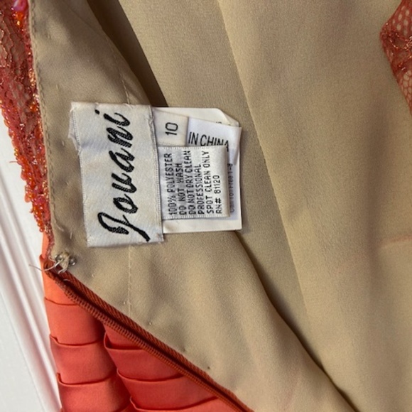 Jovani orange formal gown - Size 10 - Picture 7 of 7